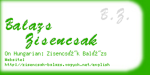 balazs zisencsak business card